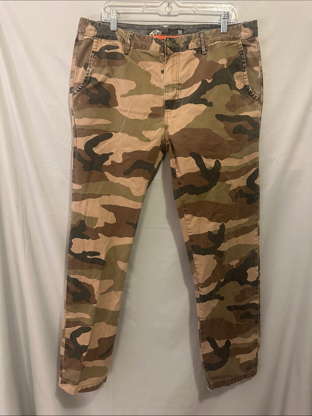 Vans camo jeans with Orange Trim